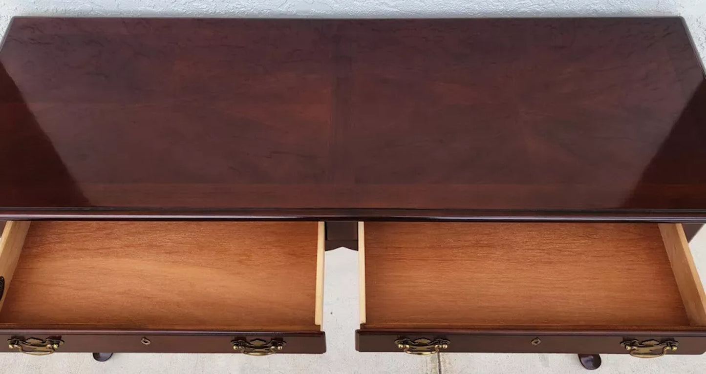 DREXEL Console Sofa Table with Ottomans