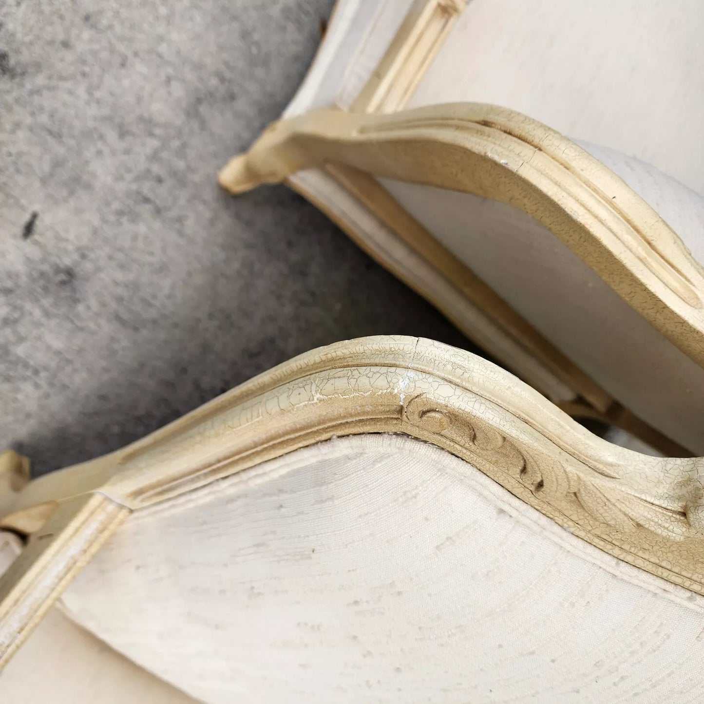 Drexel Heritage Louis XV French Armchairs Linen