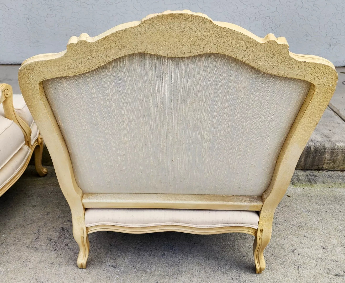 Drexel Heritage Louis XV French Armchairs Linen