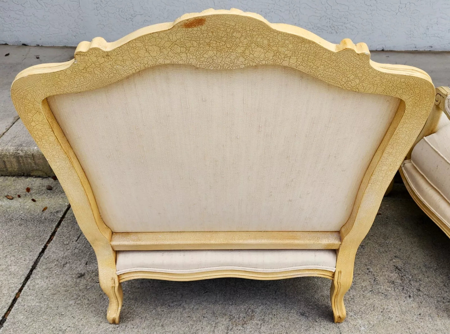 Drexel Heritage Louis XV French Armchairs Linen