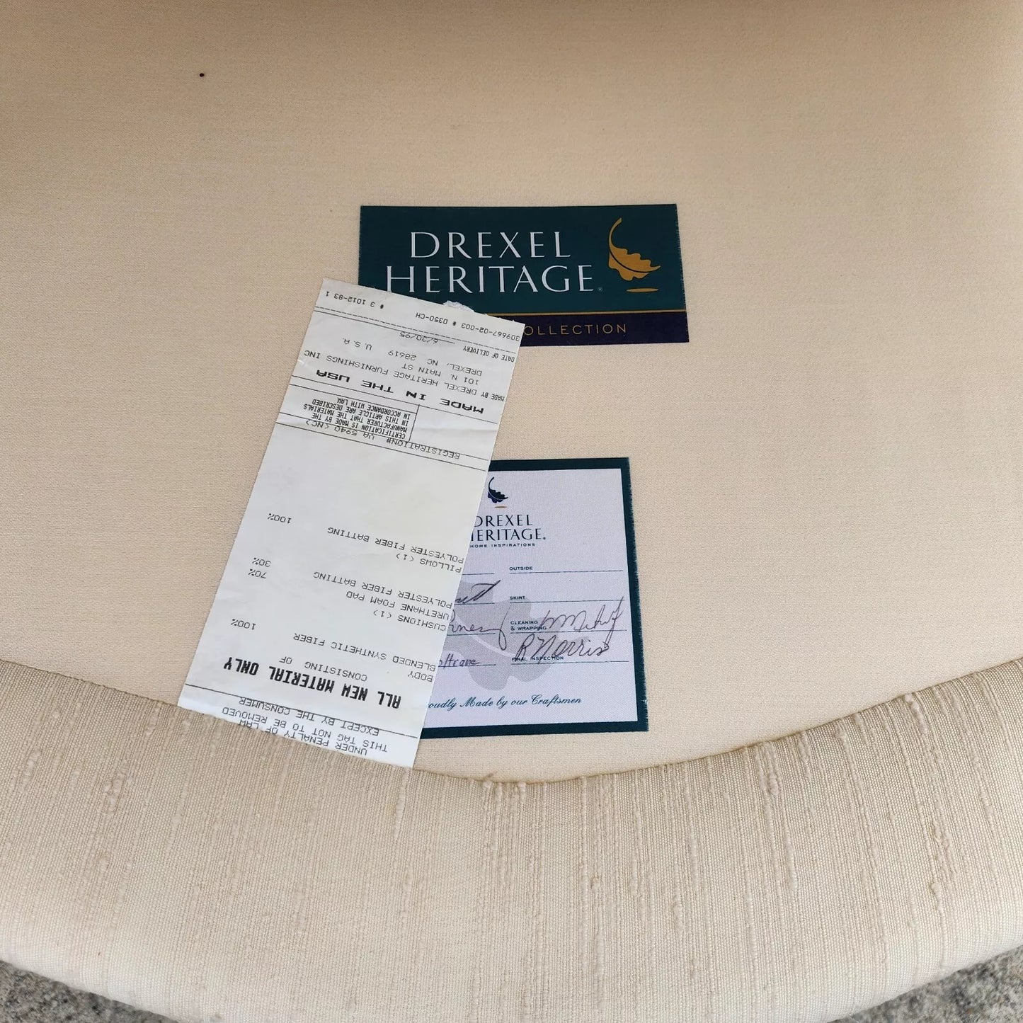 Drexel Heritage Louis XV French Armchairs Linen