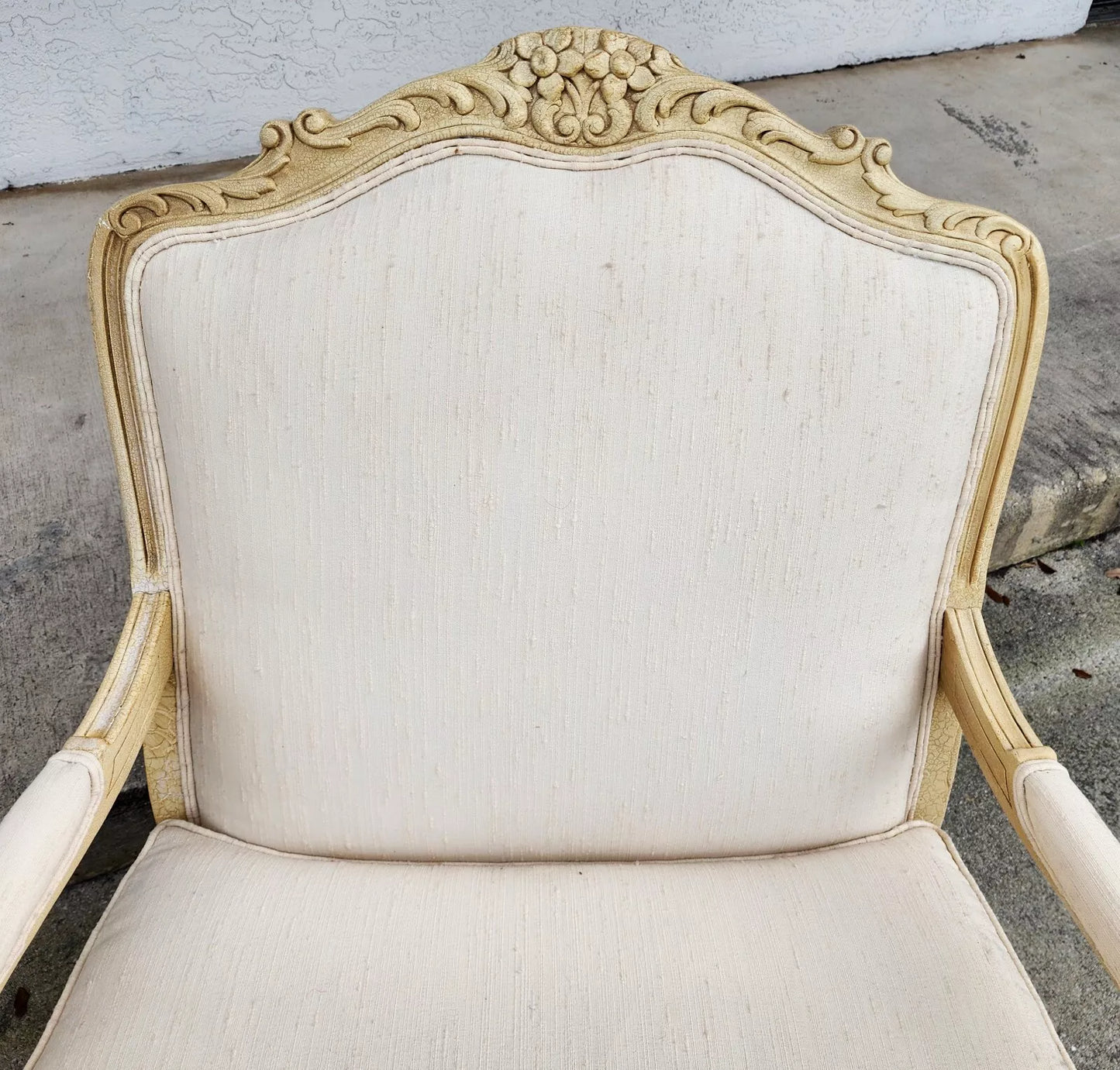 Drexel Heritage Louis XV French Armchairs Linen