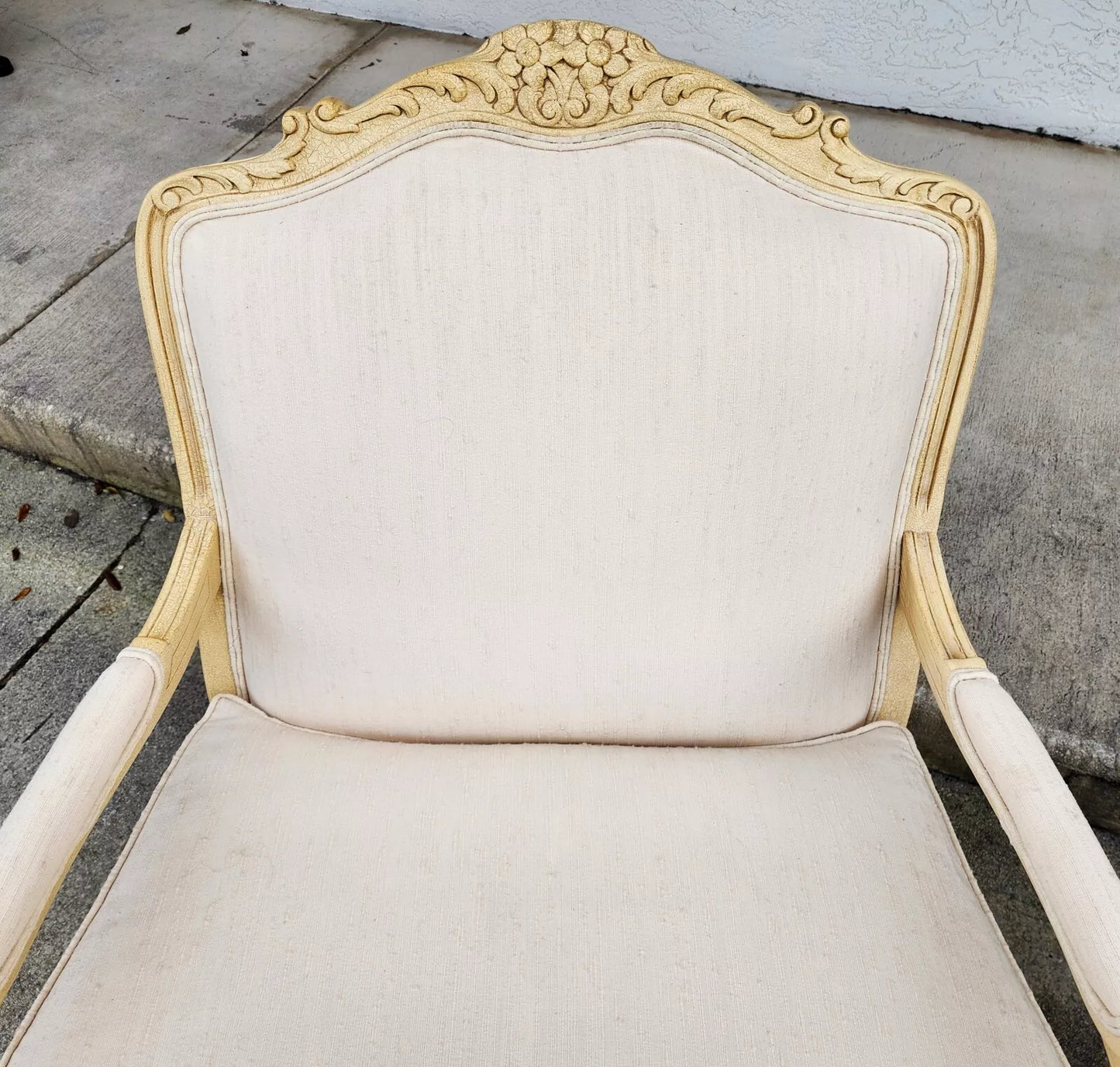 Drexel Heritage Louis XV French Armchairs Linen