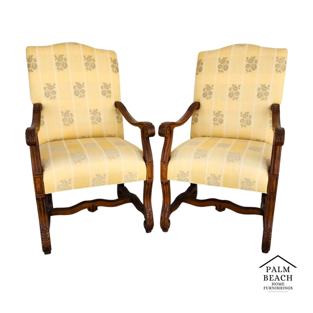 Drexel Heritage French Os de Mouton Armchairs