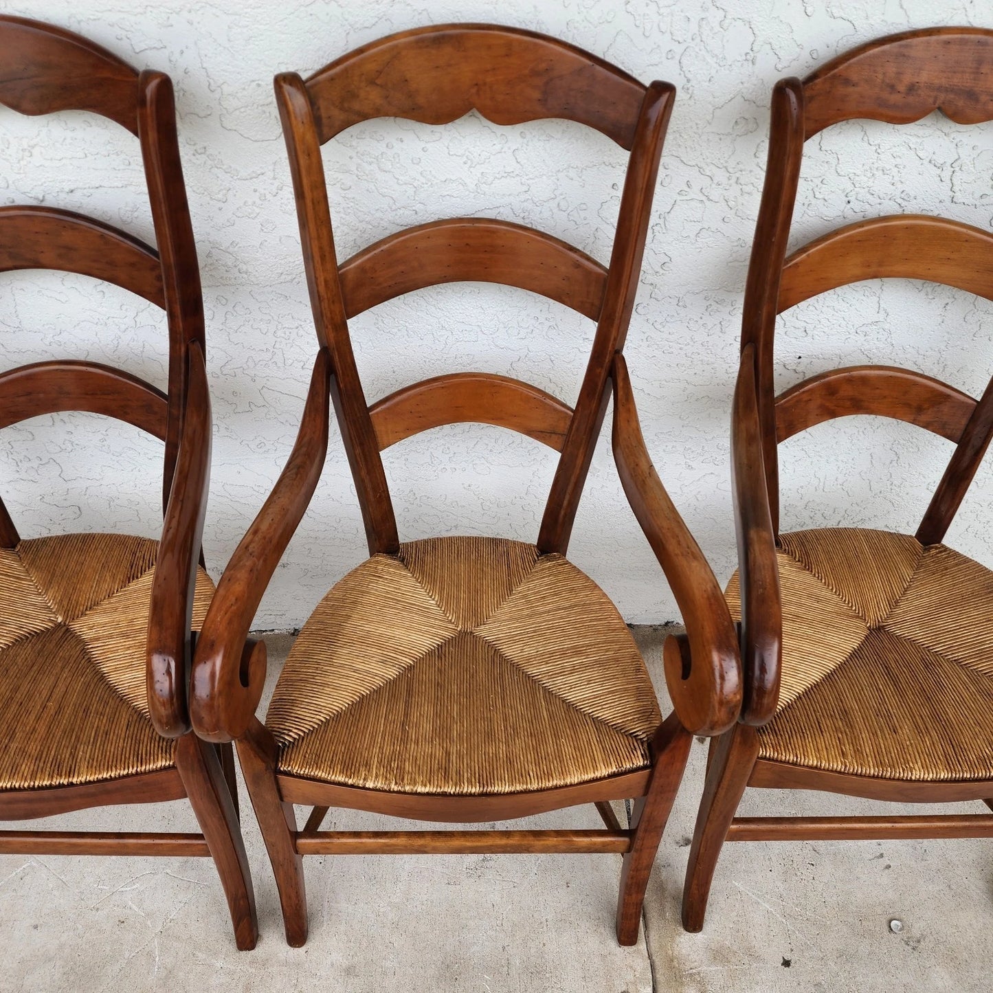 Vintage French Country Dining Chairs Set of 8