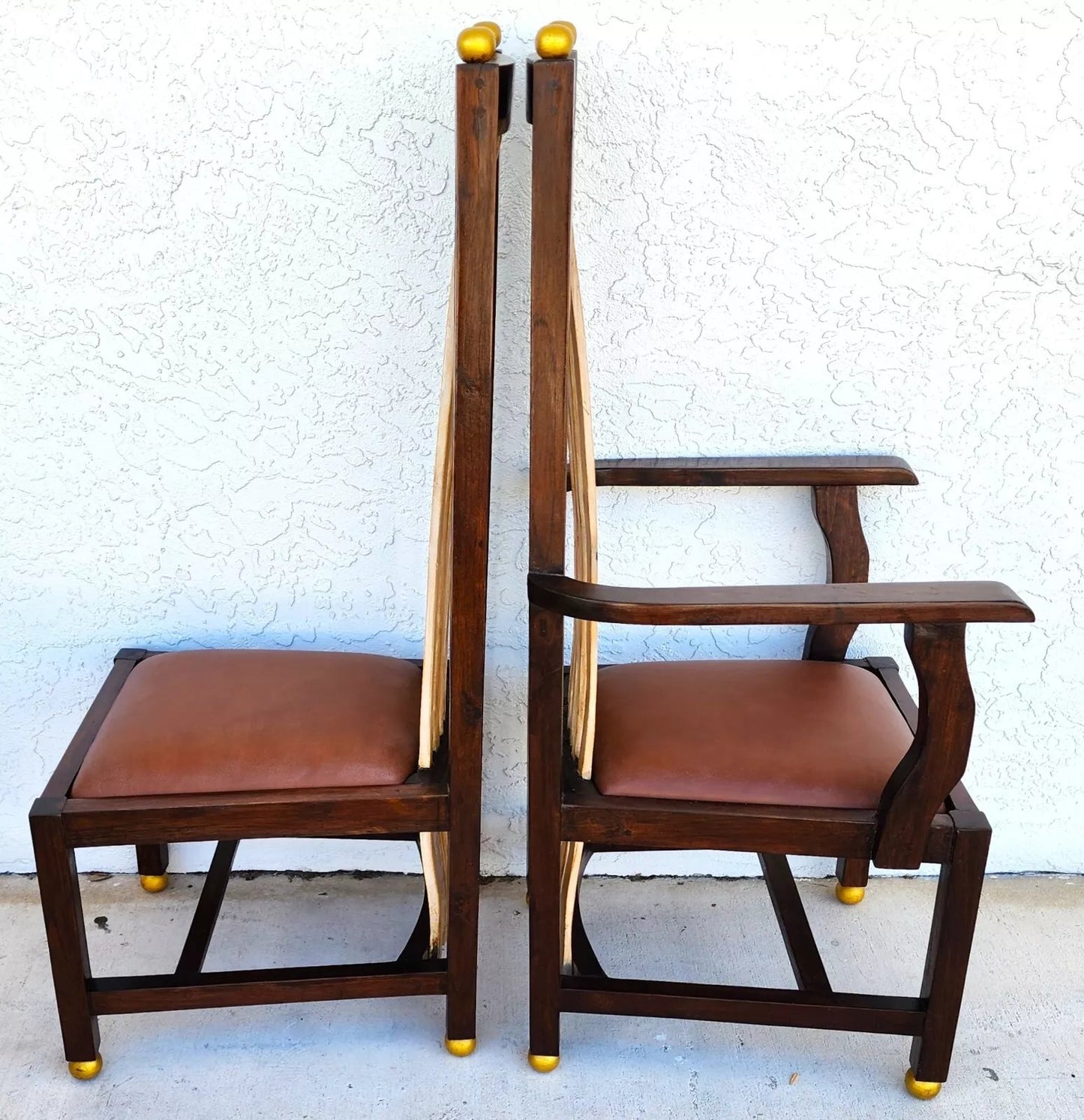 Frank Lloyd Wright Style Dining Chairs Set of 8