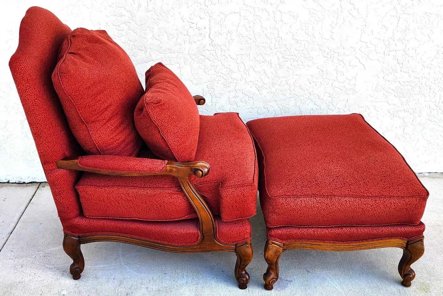 French Armchair & Ottoman