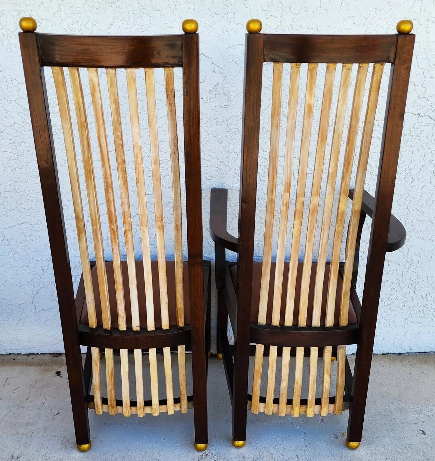 Frank Lloyd Wright Style Dining Chairs Set of 8