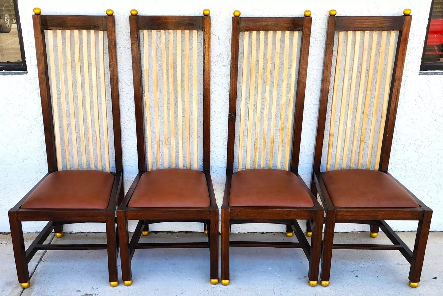 Frank Lloyd Wright Style Dining Chairs Set of 8