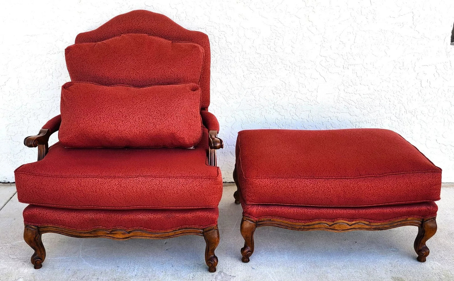 French Armchair & Ottoman