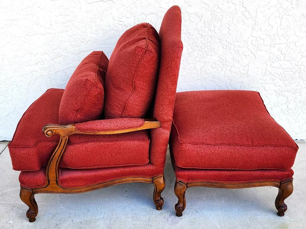 French Armchair & Ottoman