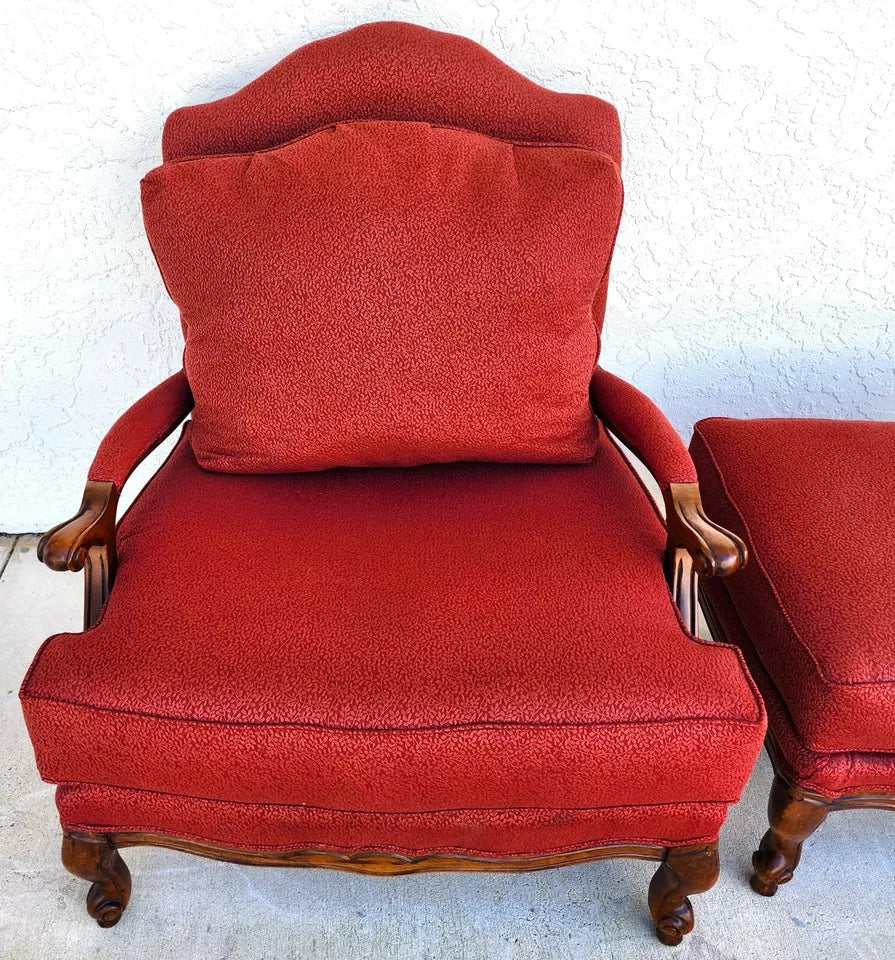 French Armchair & Ottoman