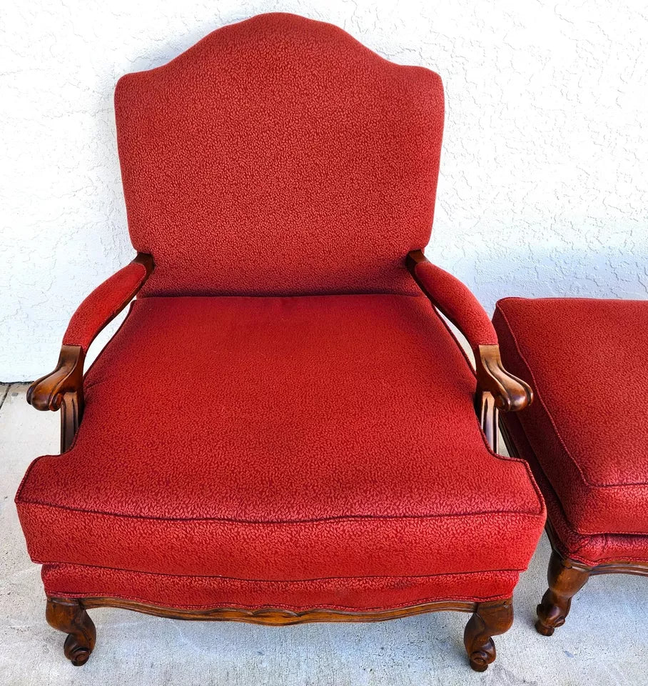French Armchair & Ottoman