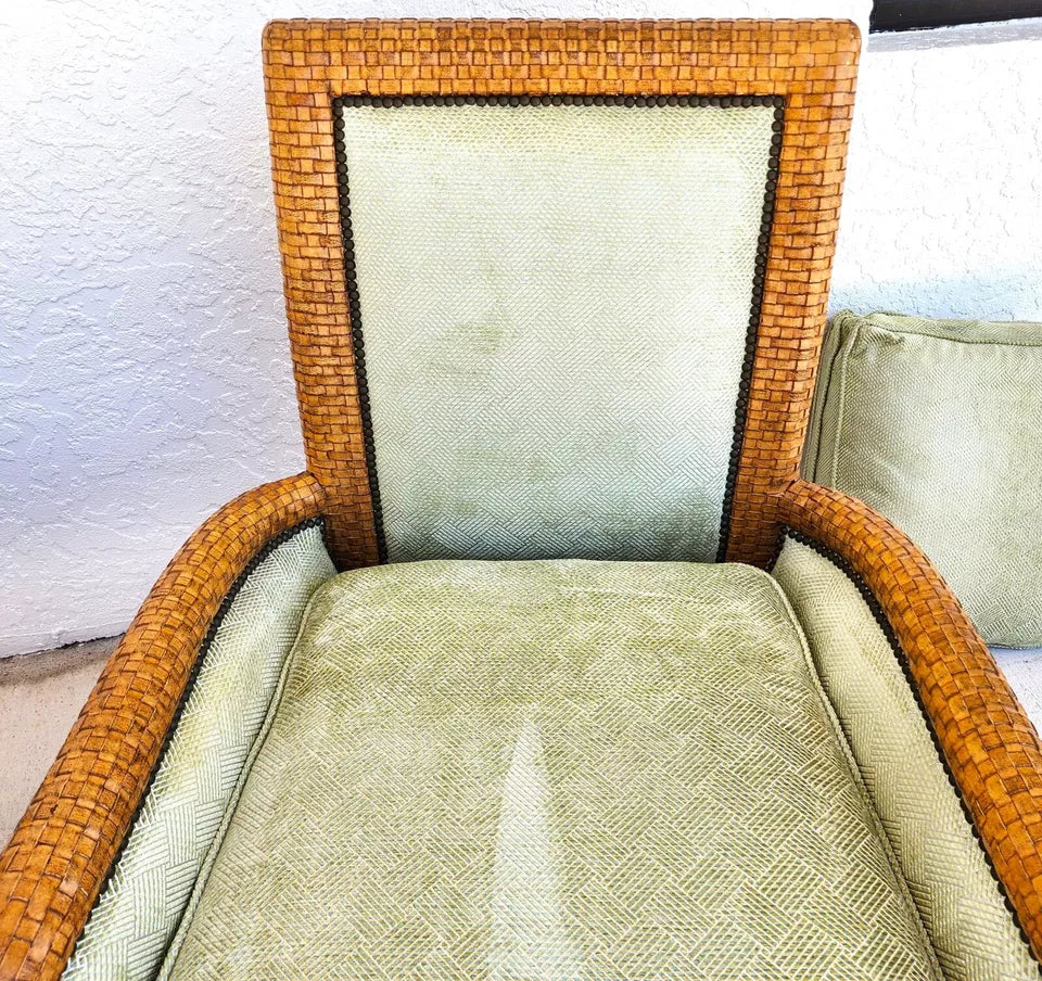 Ferguson Copeland Laced Leather Lounge Chairs