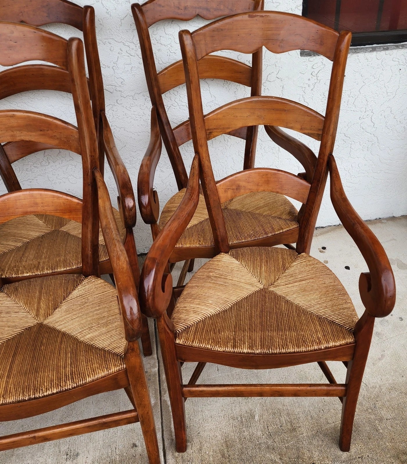 Vintage French Country Dining Chairs Set of 8