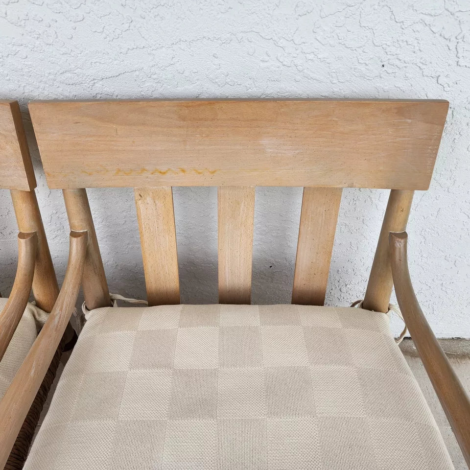 Henredon Palm Beach Coastal Rush Armchairs