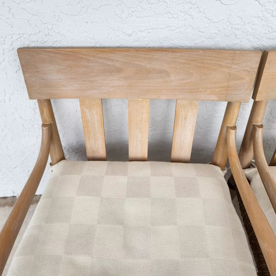 Henredon Palm Beach Coastal Rush Armchairs