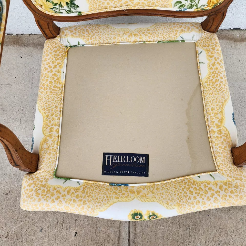 French Country Cottage Armchairs Pair by HEIRLOOM