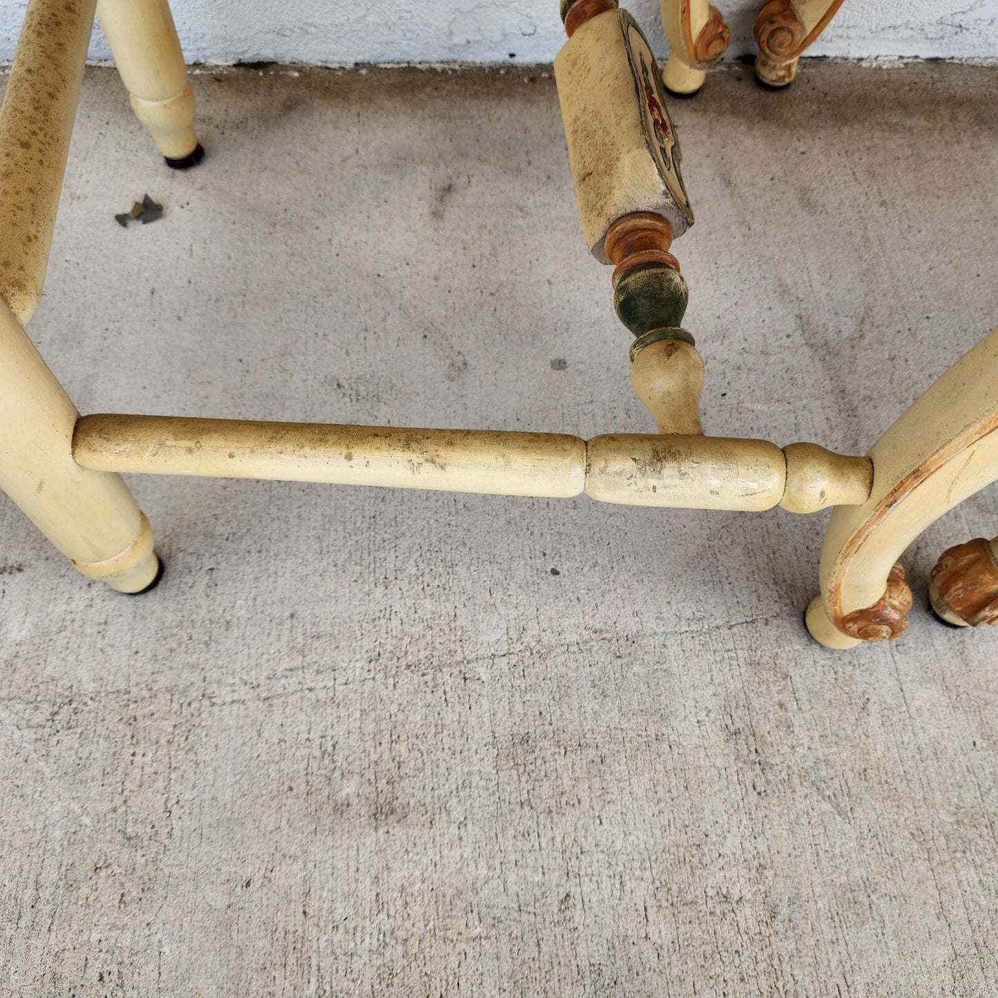 Habersham French Country Dining Chairs Rush Hand Painted