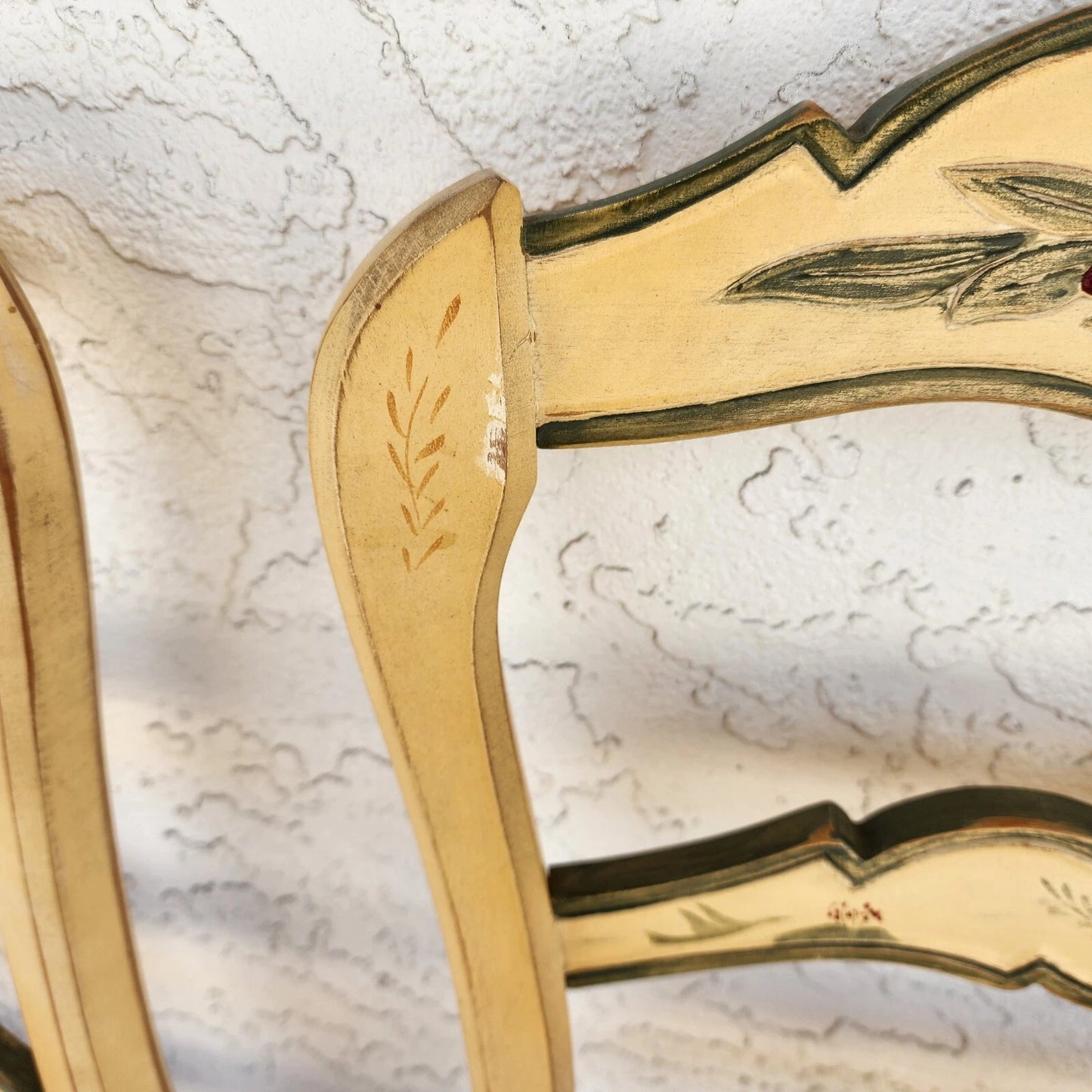 Habersham French Country Dining Chairs Rush Hand Painted