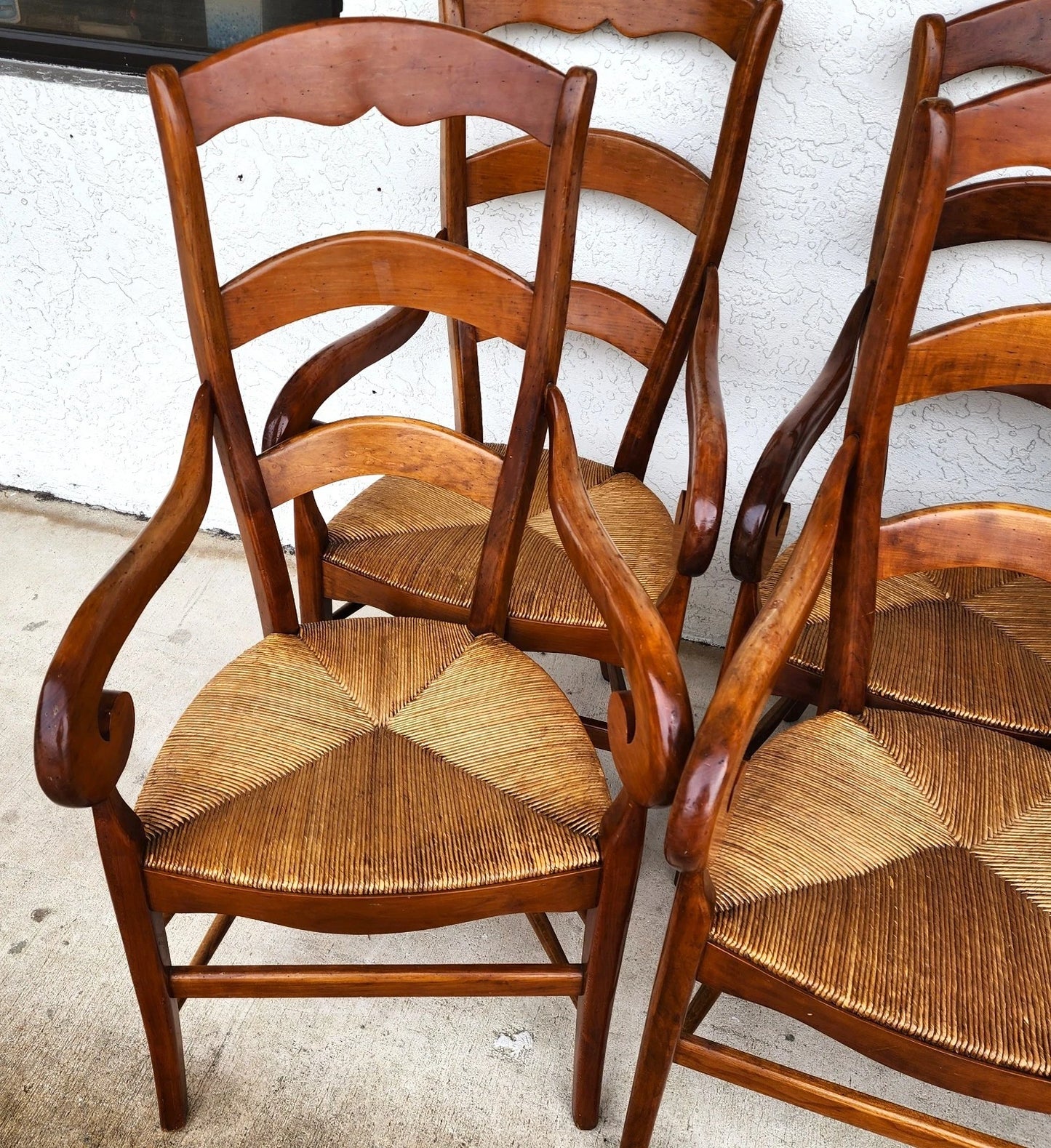 Vintage French Country Dining Chairs Set of 8