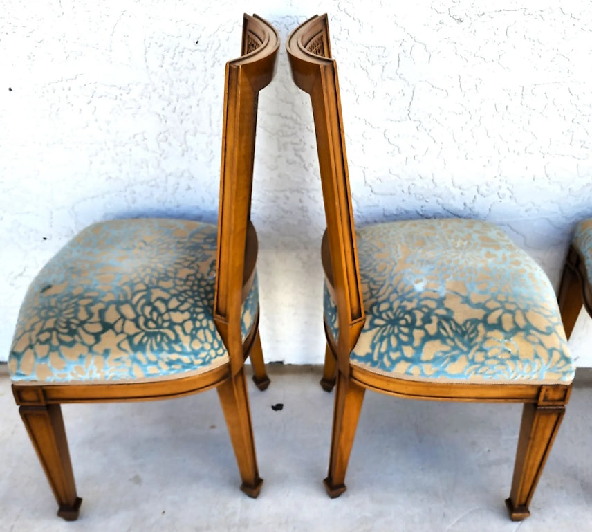 Vintage Cane Dining Chairs by Karges