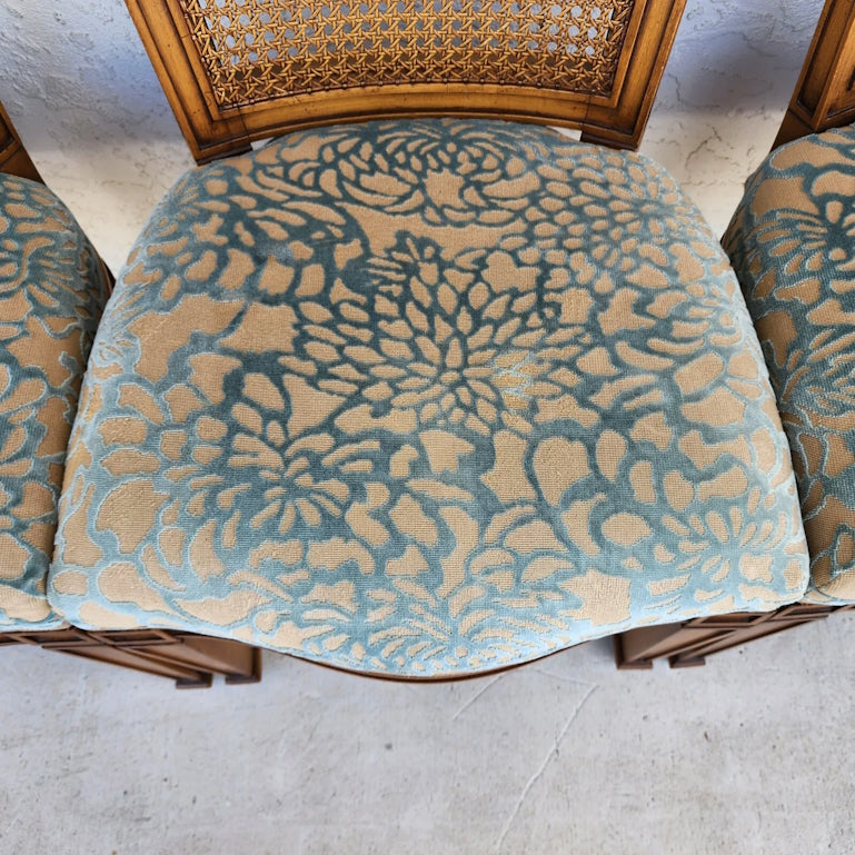 Vintage Cane Dining Chairs by Karges