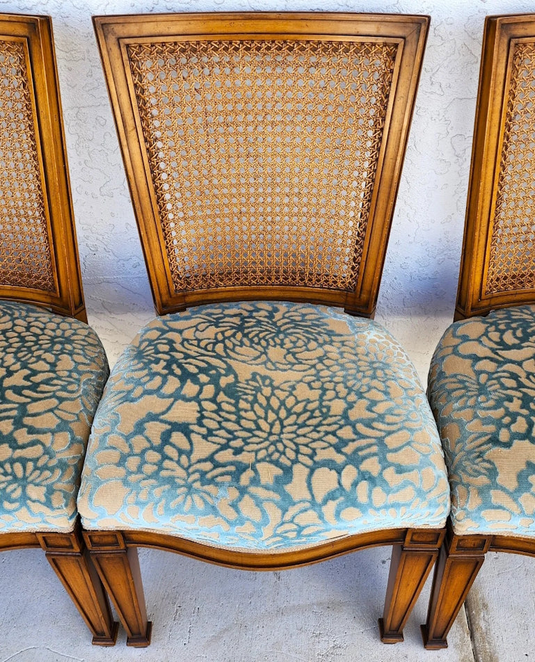 Vintage Cane Dining Chairs by Karges