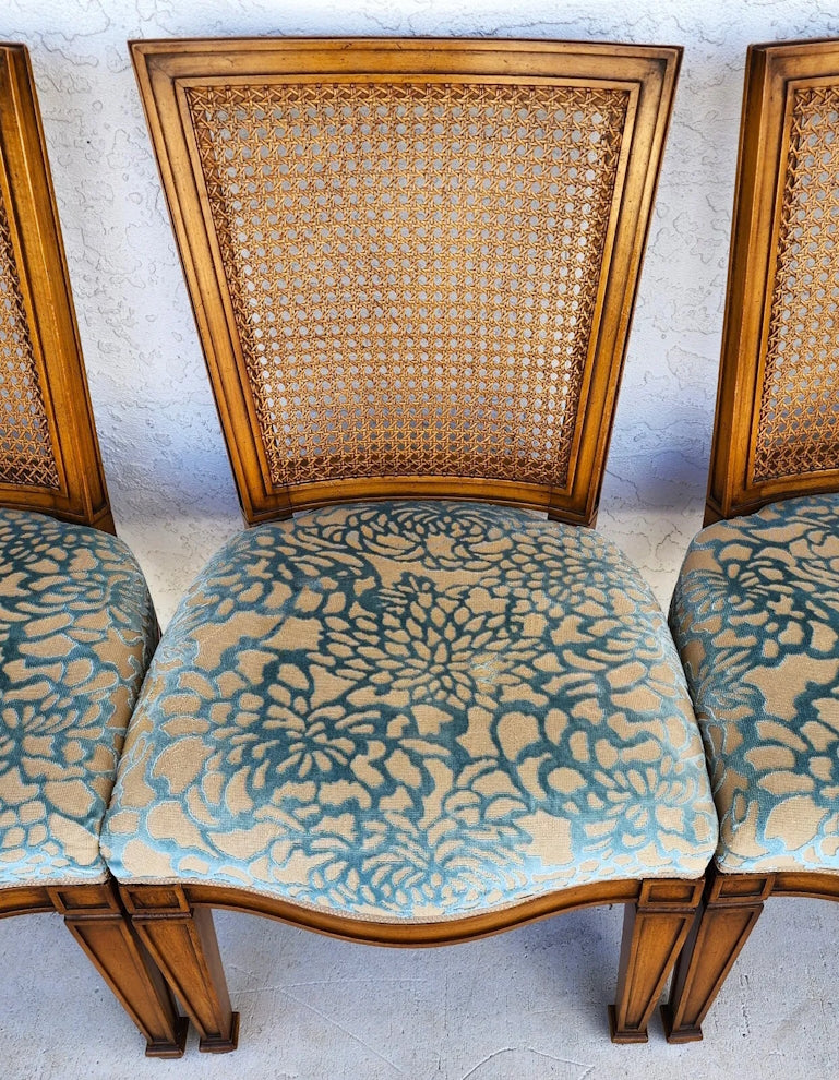 Vintage Cane Dining Chairs by Karges