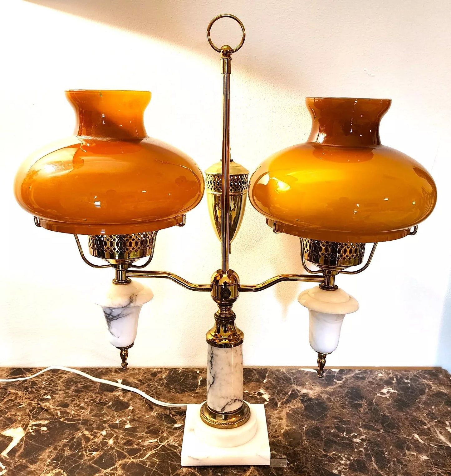 Vintage Italian Marble Student Lamp