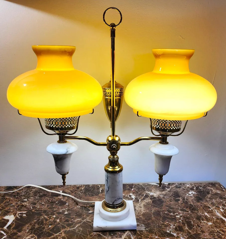 Vintage Italian Marble Student Lamp