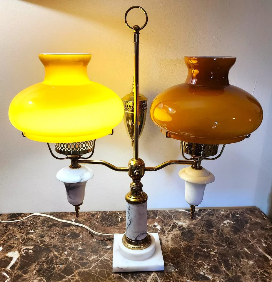 Vintage Italian Marble Student Lamp