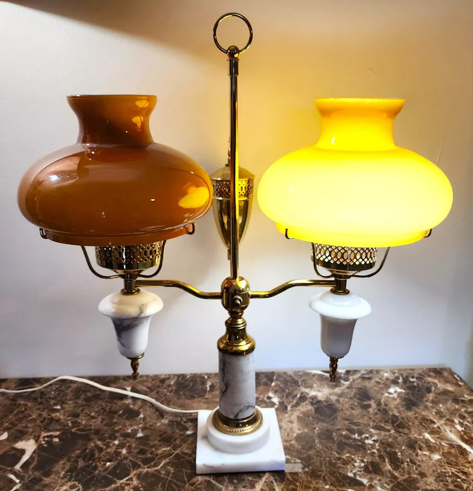 Vintage Italian Marble Student Lamp