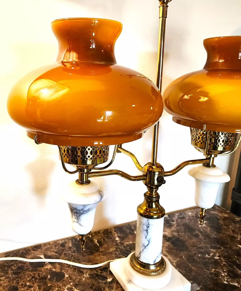 Vintage Italian Marble Student Lamp