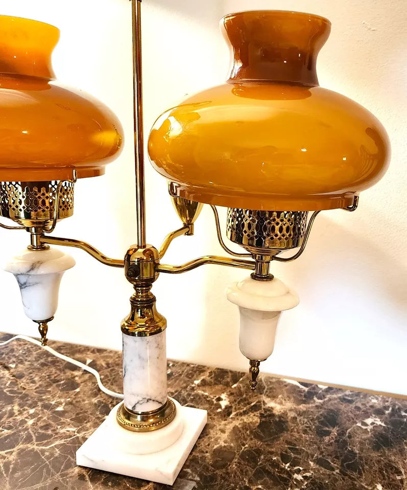 Vintage Italian Marble Student Lamp