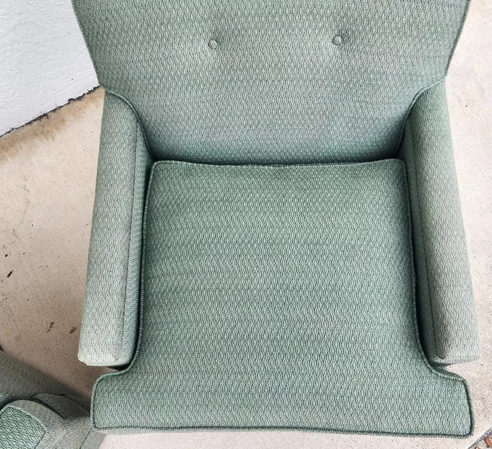 MCM Carr & Company Lounge Chairs Swivel Low Profile Pair