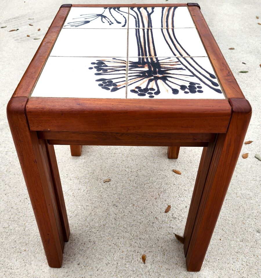 MCM Danish Nesting Tables Mobelfabrikken Toften Teak Tile