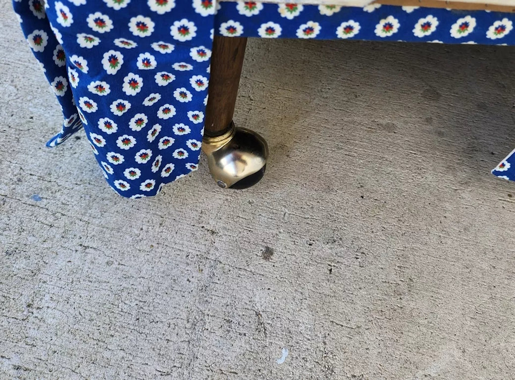 Floral Rolling Ottoman