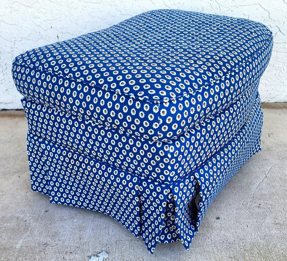 Floral Rolling Ottoman