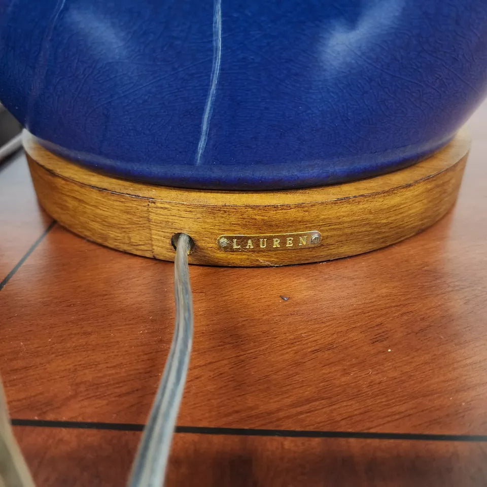 Ralph Lauren Table Lamps Ceramic Blue Pair