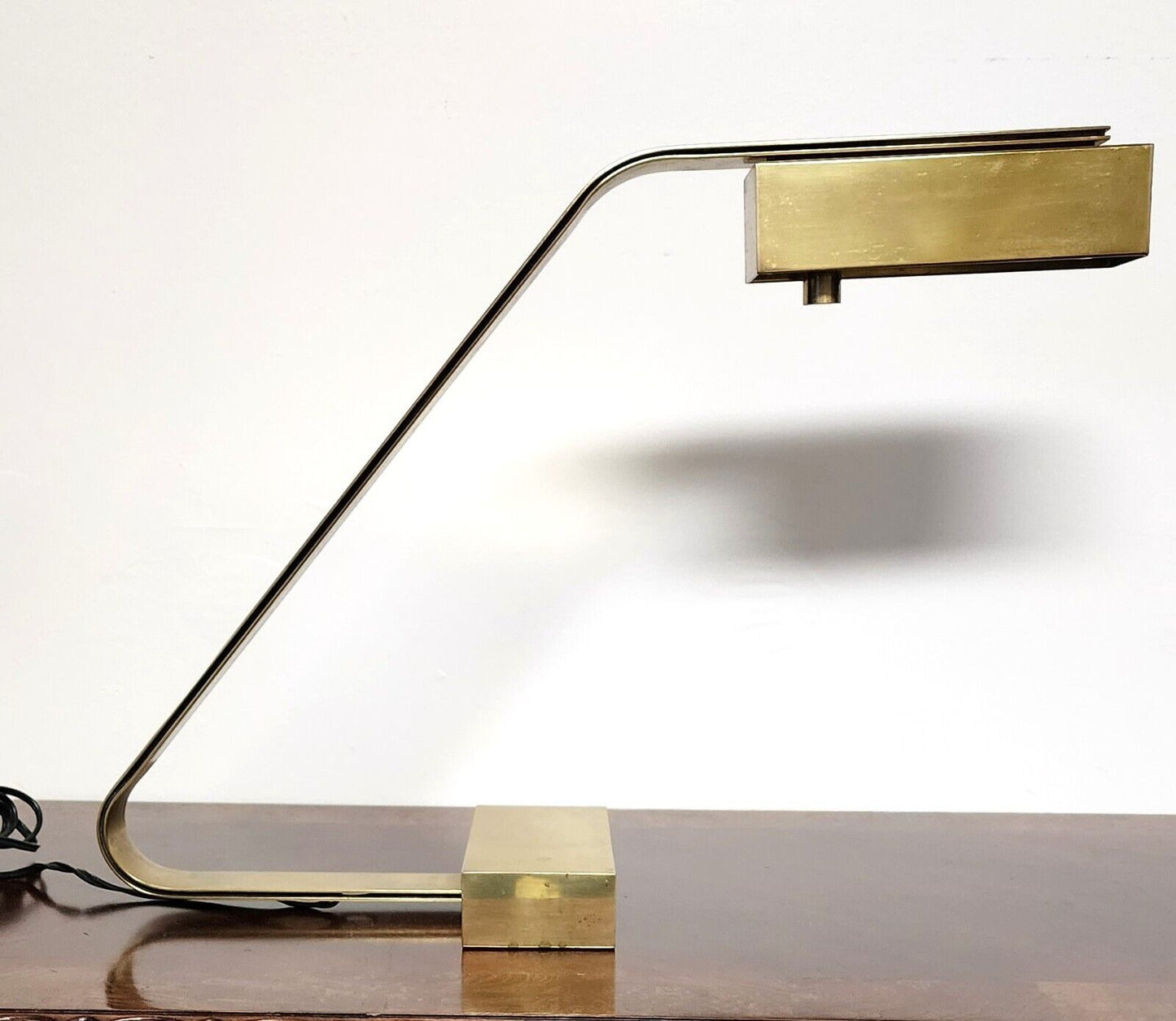 Casella Brass Flat Bar Desk Lamp Rare 1970s