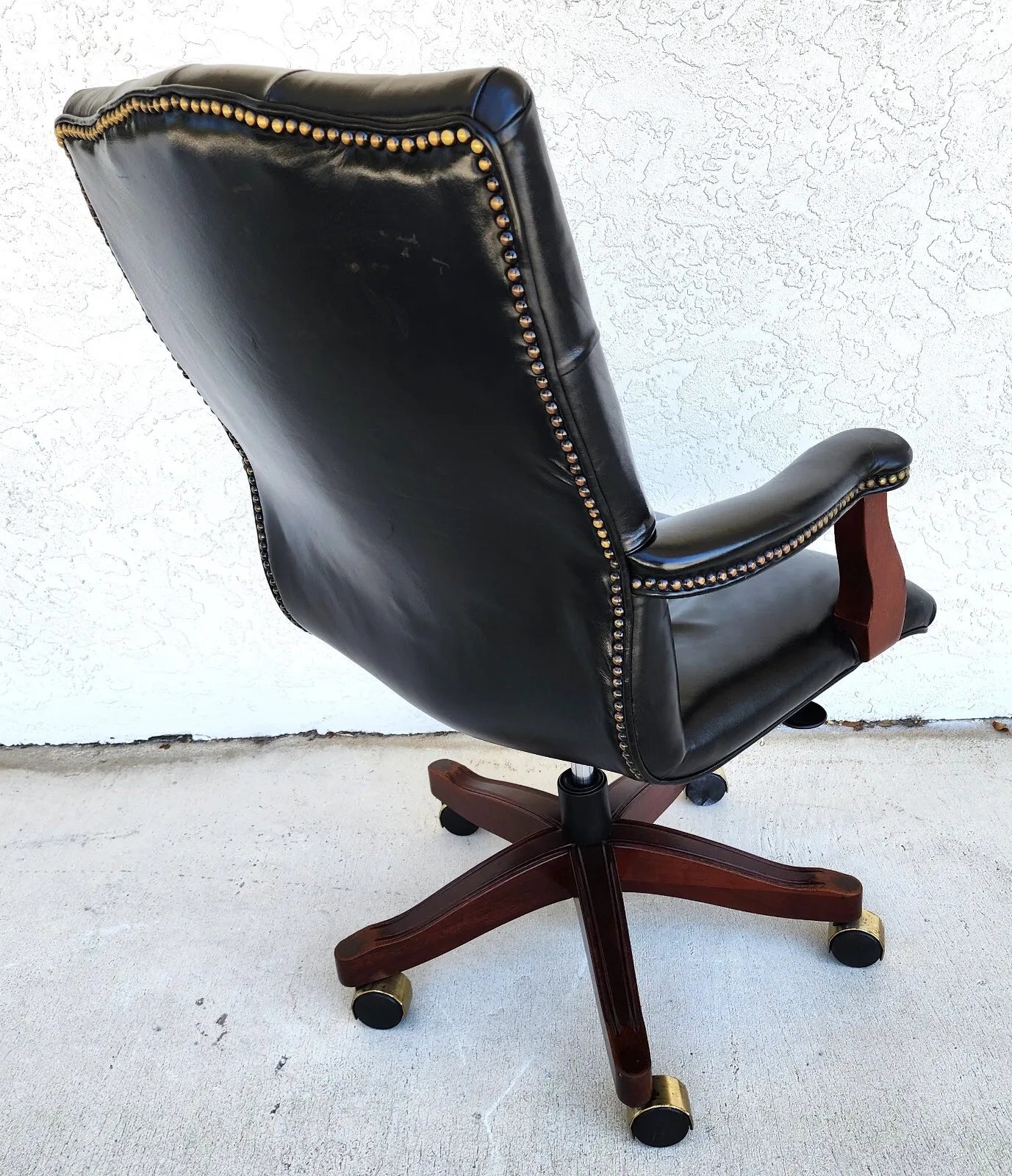 MCM Leather Office Chair Vintage by GUNLOCKE