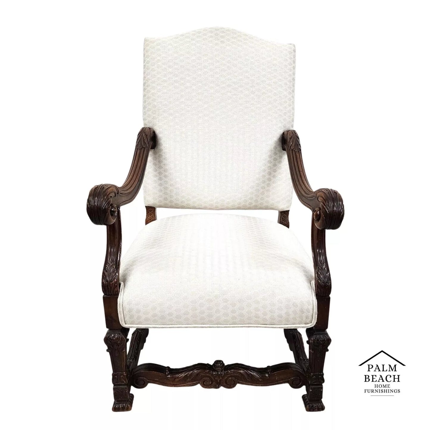 Antique Louis XIV French Armchair Hand Carved