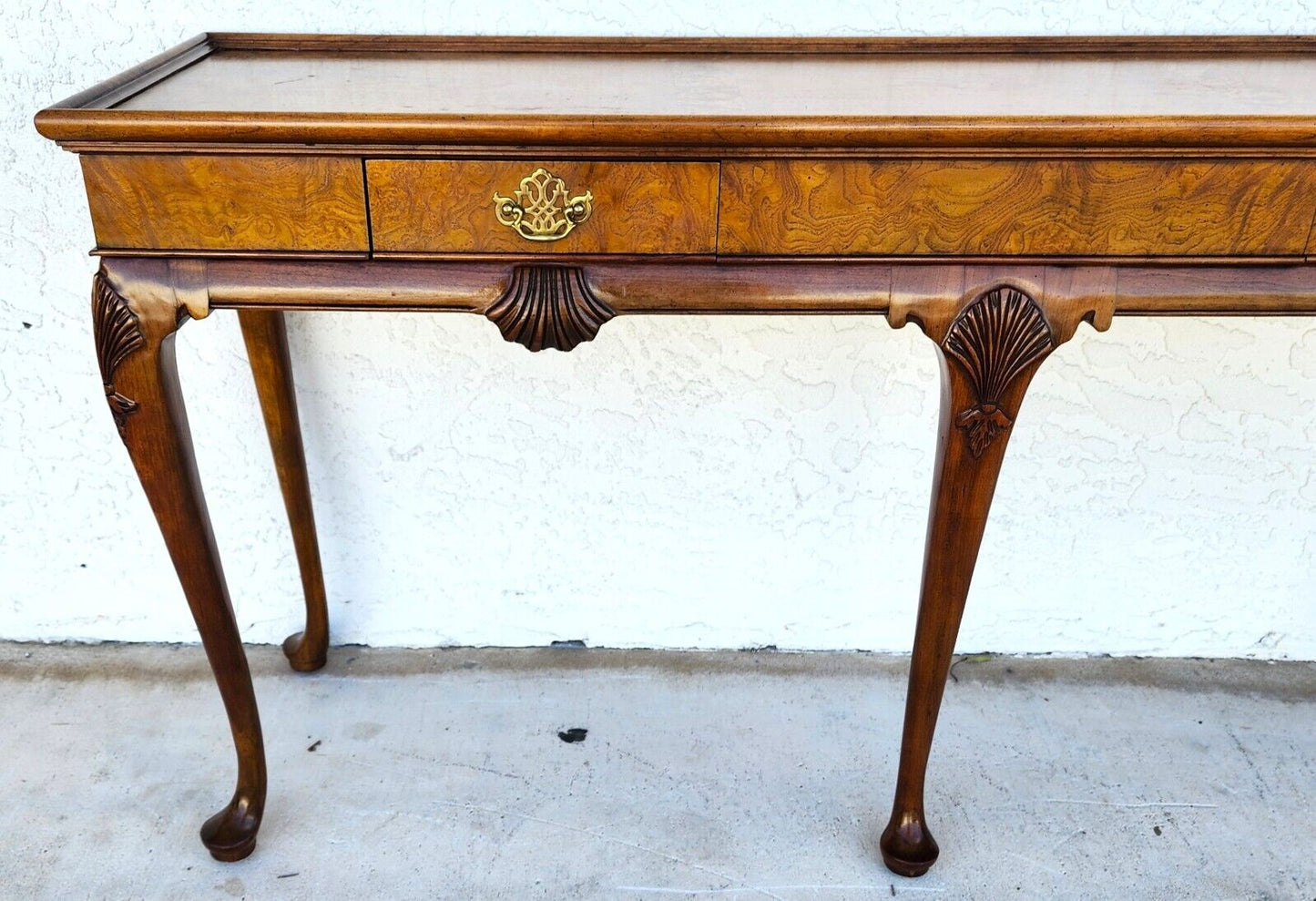 Queen Anne Console Sofa Table by Baker Furniture