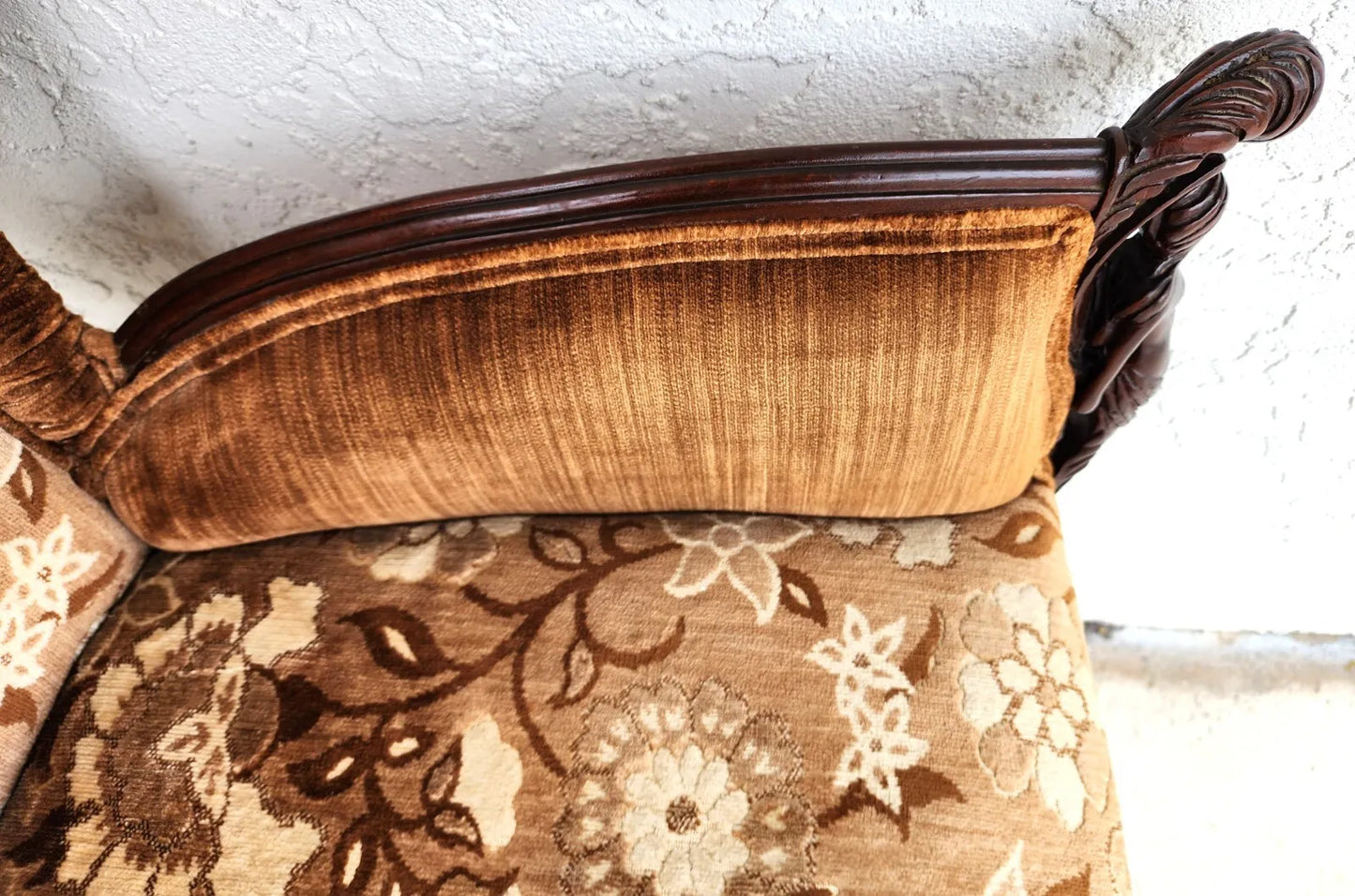 GROSFELD HOUSE Armchairs Walnut Nude Carvings Bergere