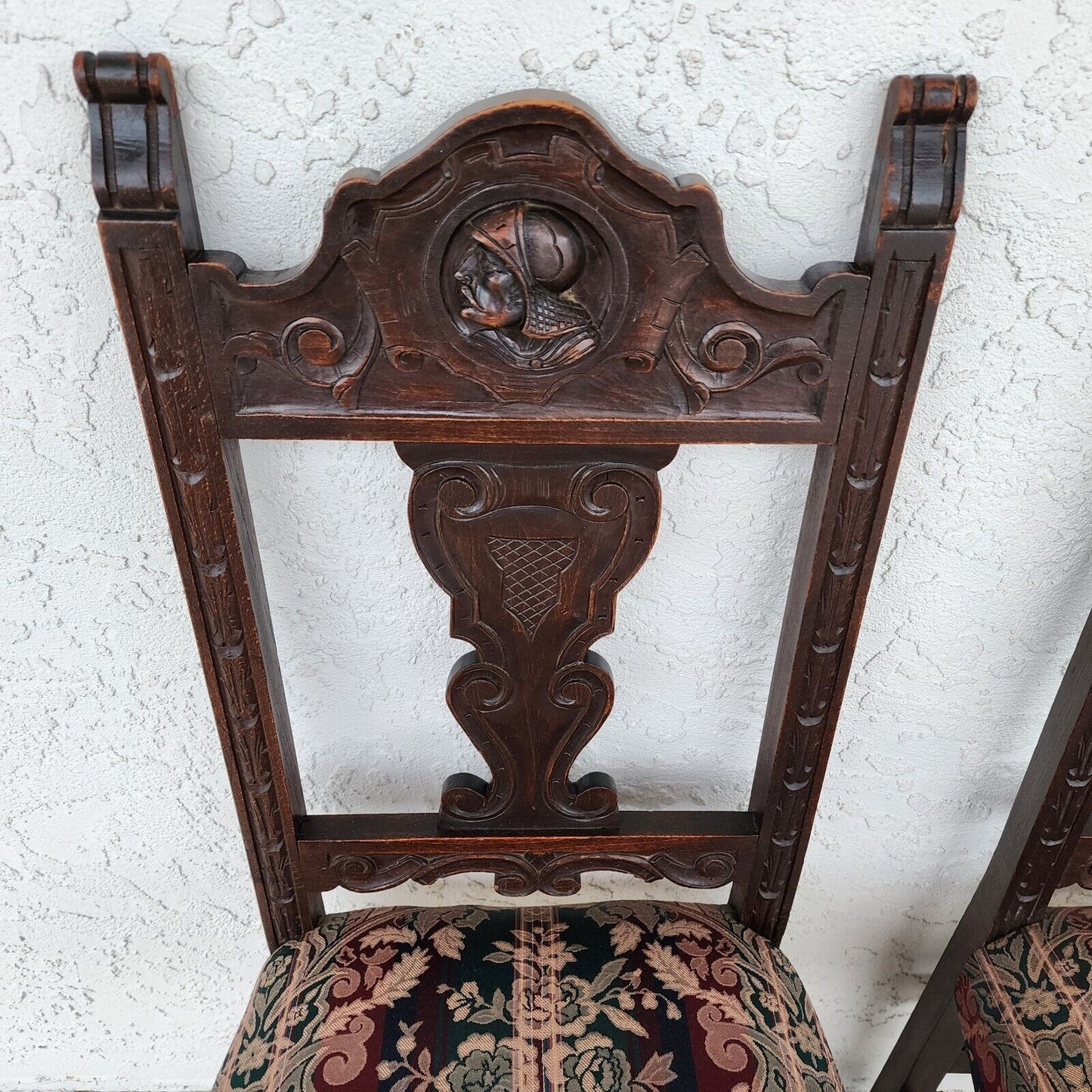 19th Century French Oak Dining Chairs Set of 4