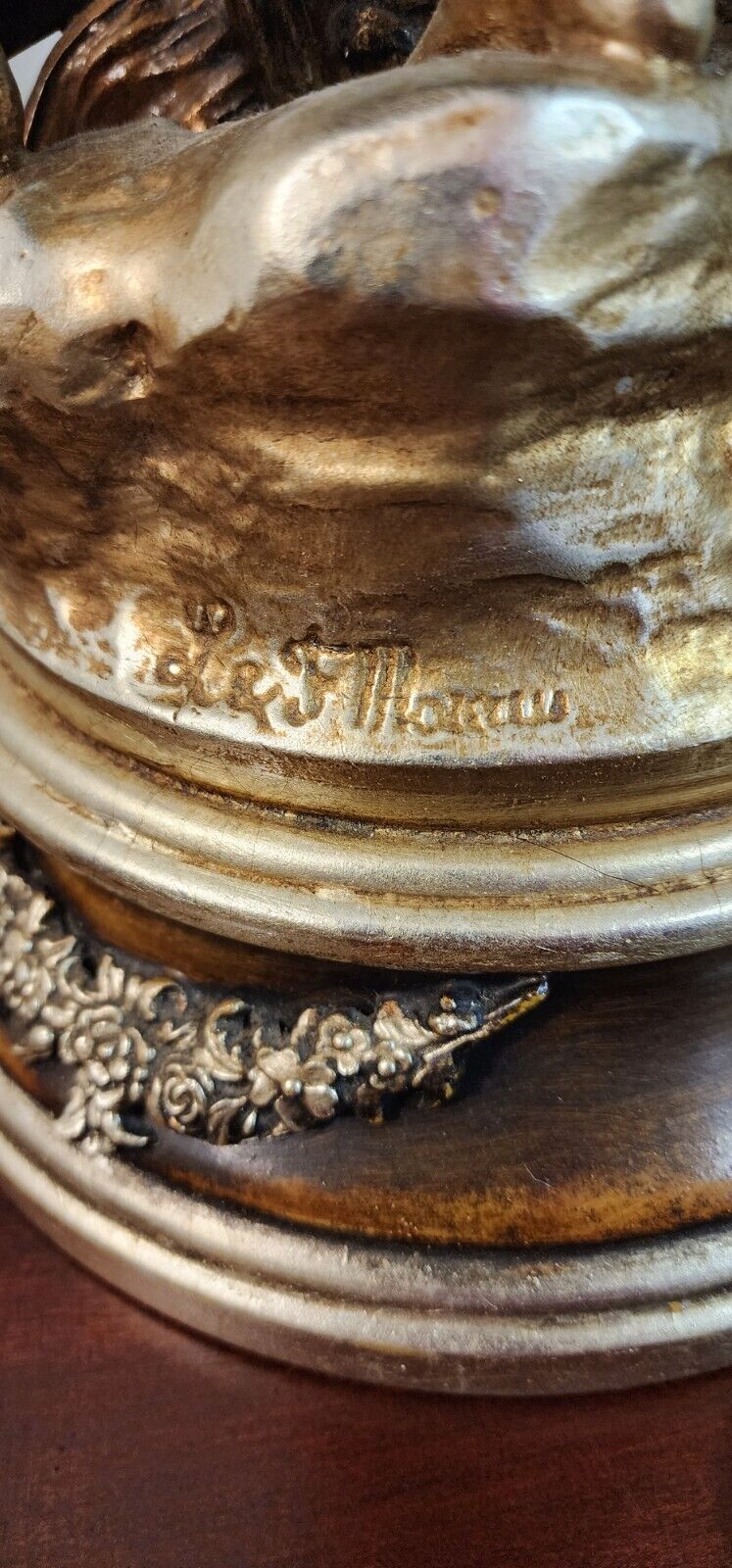 Table Lamp by L & F Moreau Farm Boy Girl Rare