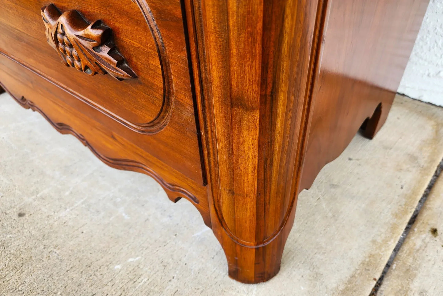 Antique Dresser Highboy Solid Walnut by Davis Cabinet Co