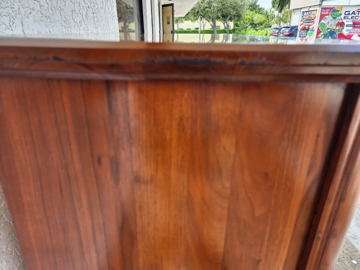 Antique Dresser Highboy Solid Walnut by Davis Cabinet Co