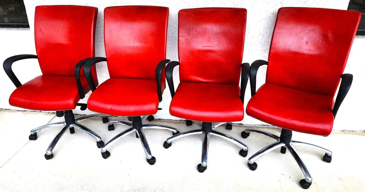 Office Conference Chairs Leather by CABOT WRENN Set of 4